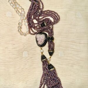 Elegant Purple Beaded Necklace